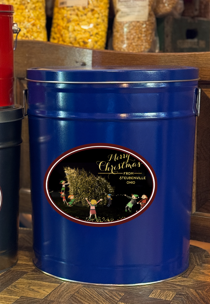 6.5 Gallon Christmas Popcorn Tin Pre-Order